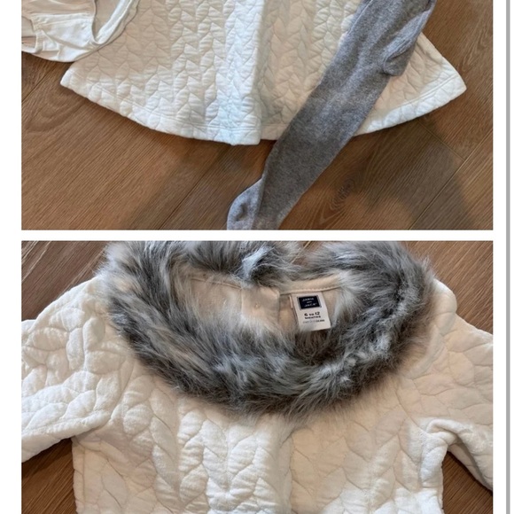 Janie and Jack White Quilted Holiday Dresses (6-12 months & 5) **TWO DRESSES** - Picture 3 of 5